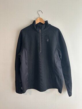 Spyder 1/4 Zip Performance Pullover | Black | Men's XL | New